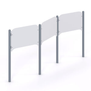 Stativ for lekepanel, tre moduler. Zig Zag