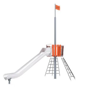 Pirattårn med sklie og klatrenett