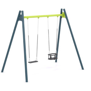 "Swing" dobbelt  huskestativ med plankesete og rammesete,høyt