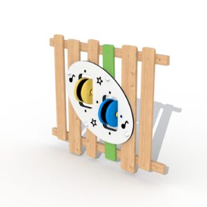 Lekepanel "Roterende tromme" i Robinia