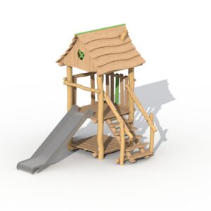 Lekeapparat i Robinia, "Jegerens" hytte, (med tak)