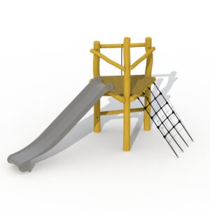 Leketårn i Robinia med rutsjebane og klatrenett