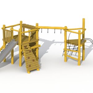 Lekeapparat i Robinia "Magic Tower" med "Magic Tower"- kombinasjon, med suspensjonsløkker