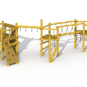 Lekeapparat i Robinia "Magic Tower" maxi, med suspensjonsløkker