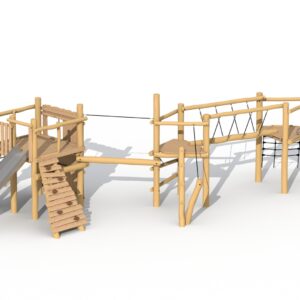 Lekeapparat i Robinia  "Magic Tower" maxi med balansebom