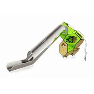 Klatrekube "Jade" med sklie i rustfritt stål.