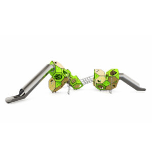 Klatrekube "Diamant" med sklier i rustfritt stål.