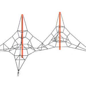 Trekantet dobbel klatrepyramide. H:300cm