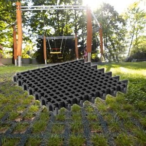 Gressgitter. 100x100cm. Fallhøyde 150cm. Farge: Rødbrun, Grønn, Antracit