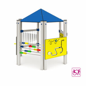 Lekehus med stolper i aluminium