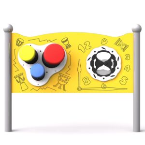 Lekepanel "Paro" 3, Bongotrommer og taktile opplevelser