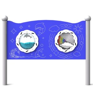 Lekepanel "Paro" 6, Roterende hjul og delfin