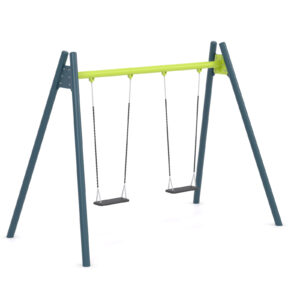 "Swing" dobbelt huskestativ med plankeseter, lavt