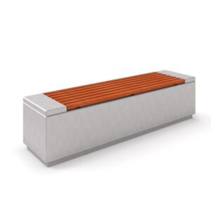 Betongbenk "Deco 2" (grå)