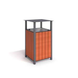 Søppelkasse 60L, pulverlakkert stål, 07