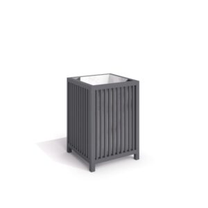 Søppelkasse 60L, pulverlakkert stål, 10