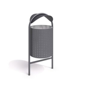 Søppelkasse 60L, pulverlakkert stål, 12