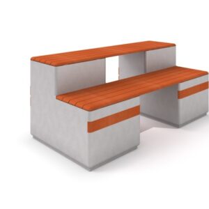 Betongbenk "Deco 12" (hvit)