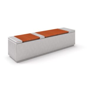 Betongbenk "Deco 3" (hvit)