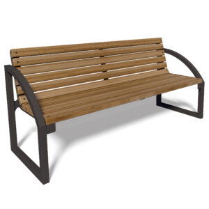 Benk "Radius" med rygg