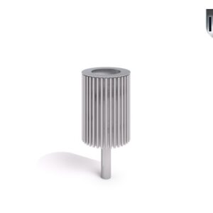 Søppelkasse 30L, rustfritt stål, 05