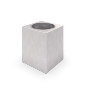 Betong søppelkasse 30L  "Deco 02" ( hvit)